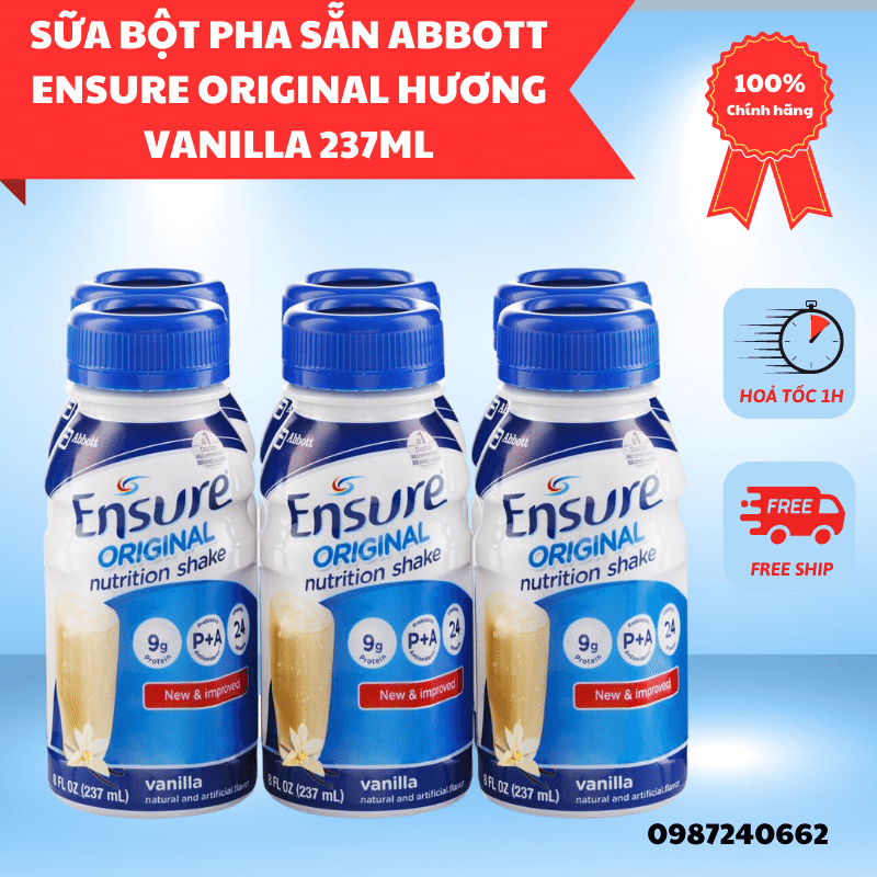 Sữa Bột Pha Sẵn Abbott Ensure Original Hương Vani  237ml