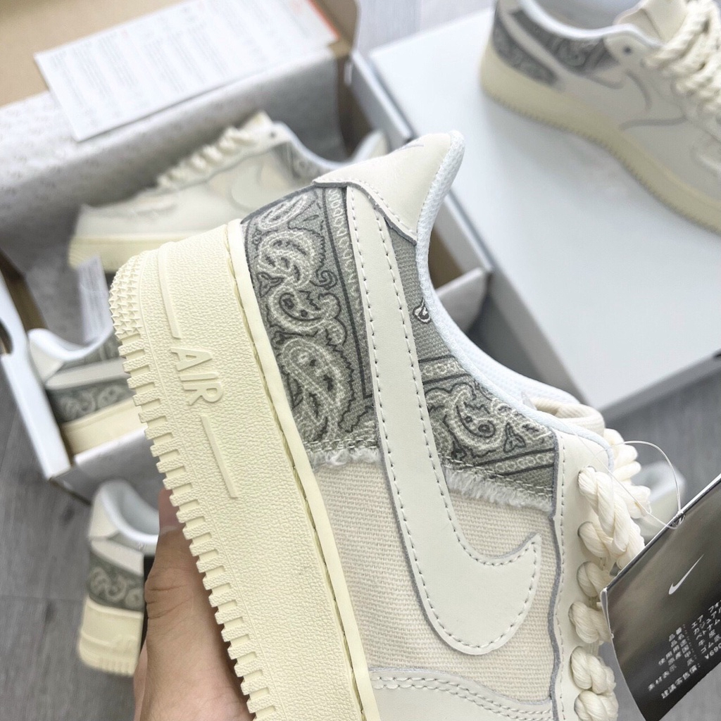 Giày _Nike Air Force 1 thổ cẩm,Giày thể thao AF1 Travis bigbag dây thừng hàng SC trung bản Cao Cấp nam nữ