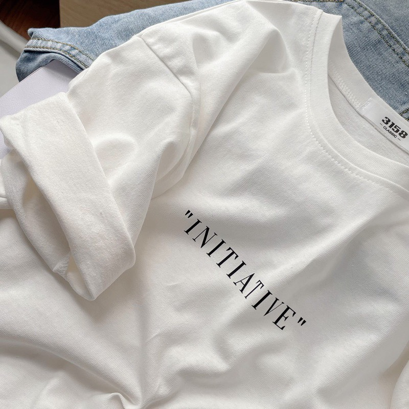 Áo thun phông nữ nam 3158 KONOVA form to rộng unisex chất liệu cotton thoáng mát in chữ