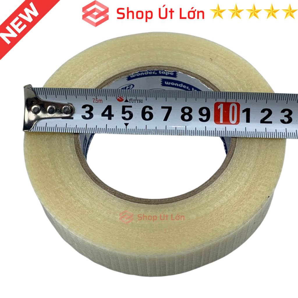 1 Cuộn băng keo sợi thủy tinh, rộng 3cm, dài 50 mét, lõi siêu mỏng, nặng 280gram
