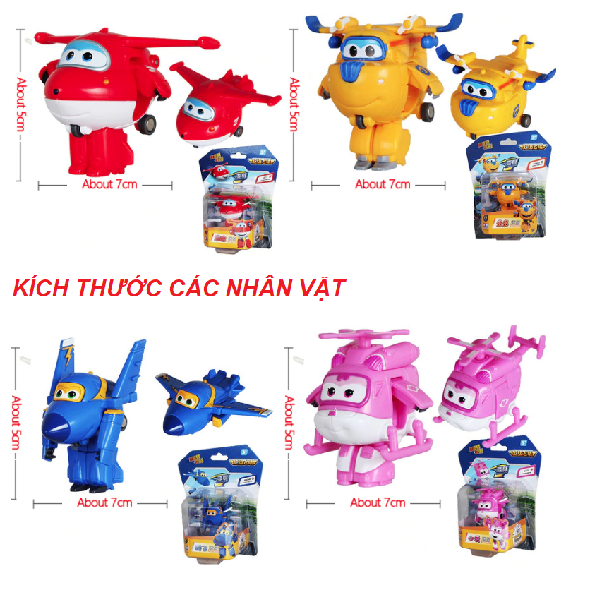 Đồ chơi super wings máy bay mini Jett, Paul, Dizzy, Donnie, Astra, Mira mô hình cỡ nhỏ (1 chiếc) đồ chơi trẻ em