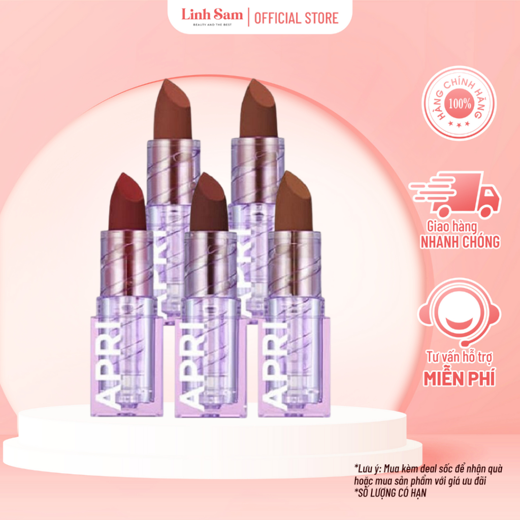 Son Thỏi Lì Lâu Trôi April skin Ultra Real Matte Lipstick 3.7g