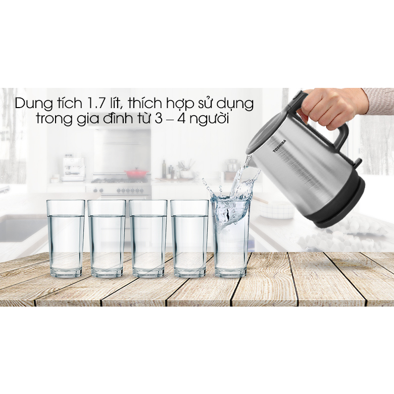 Bình đun siêu tốc Toshiba 1.5 lít KT-15DS1PV