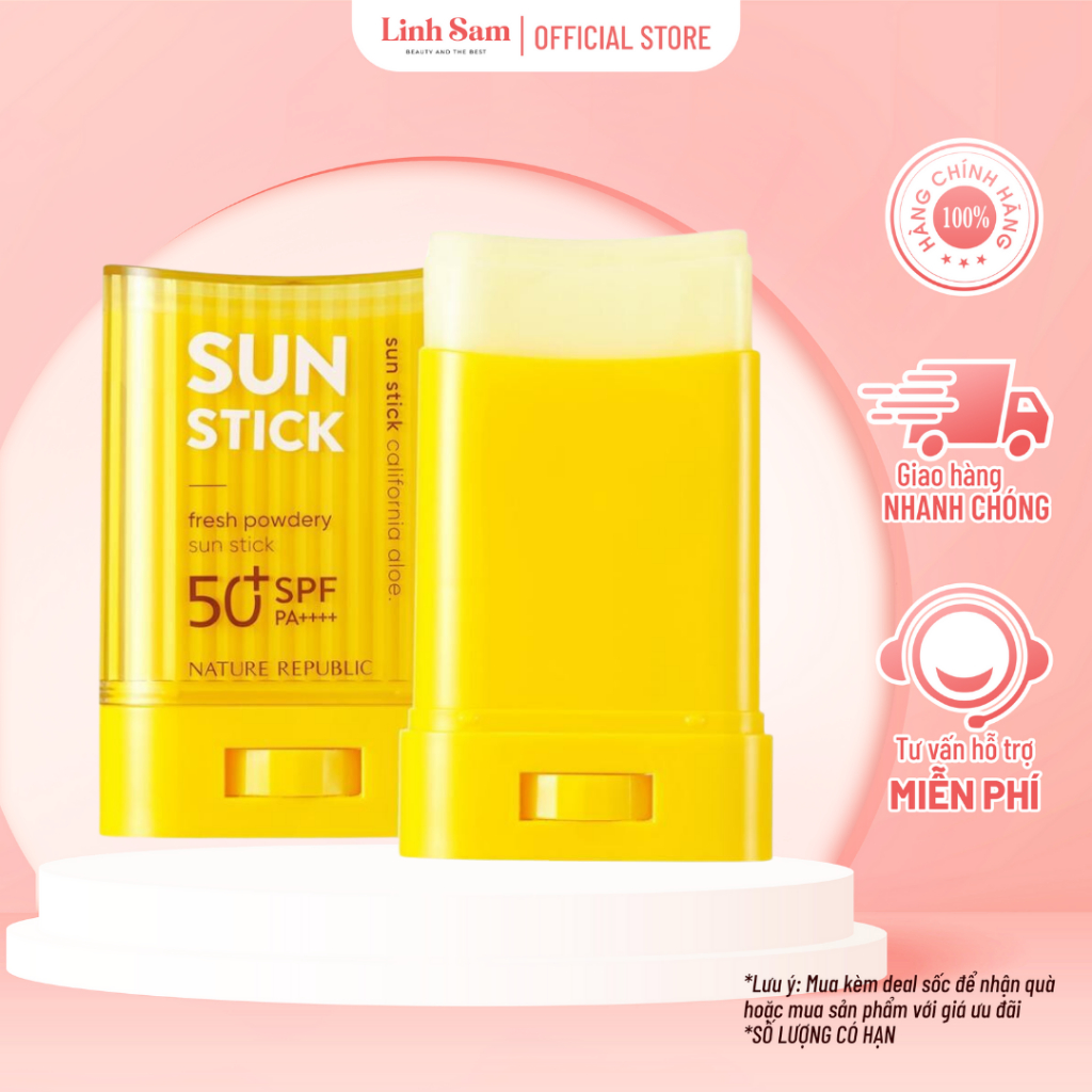 Sáp Chống Nắng Nature Republic California Aloe Fresh Powdery Sun Stick SPF50+PA+++ 24g