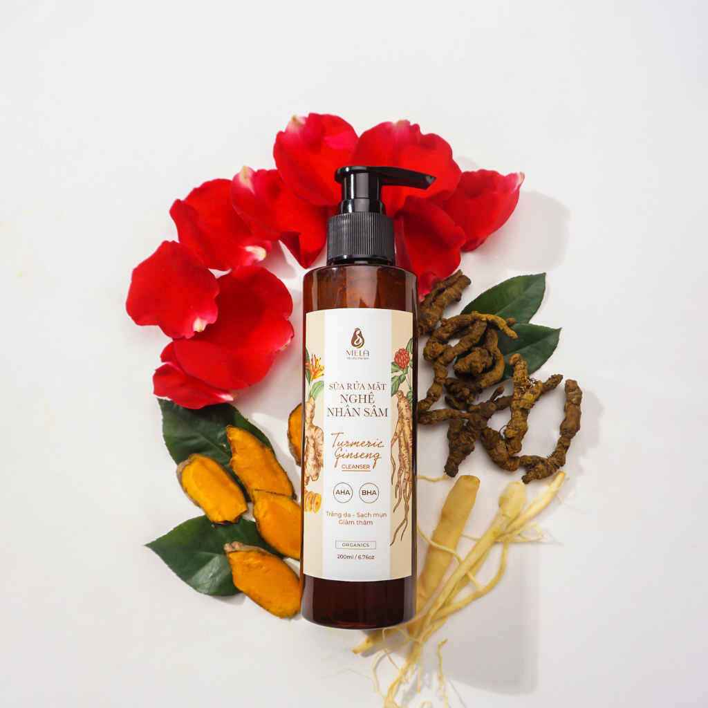 Combo Sữa Rửa Mặt Mela + Tẩy Da Chết Làm Sạch Sâu Ngăn Ngừa Mụn Sáng Mịn Da
