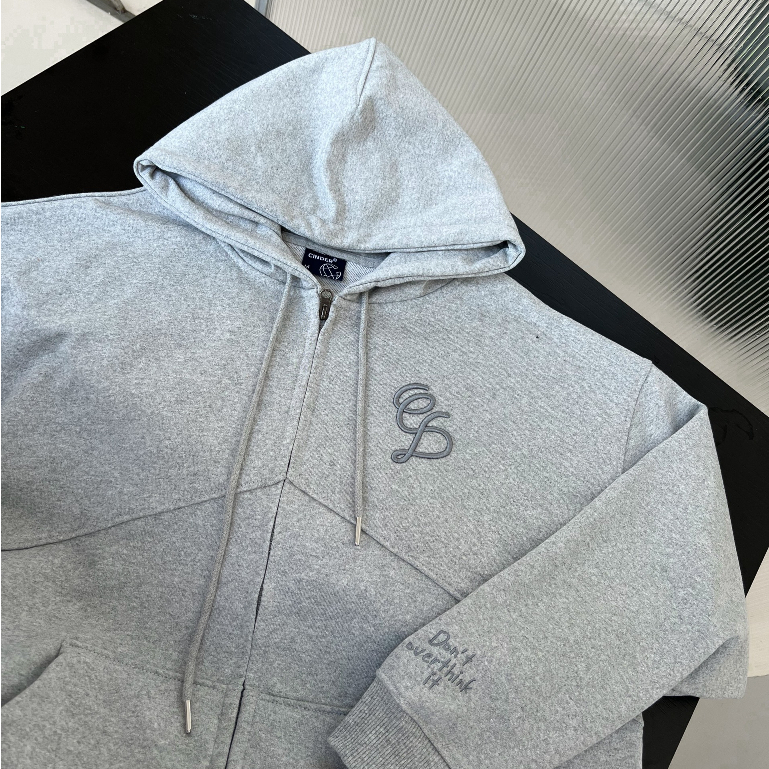 Áo Hoodie Zip Overthinking Cinder, Áo Hoodie Zip Nam Nữ Form Rộng In Lụa Cao Cấp, Local Brand Chính Hãng