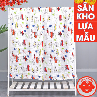  Khăn tắm xô 6 lớp cho bé 110x100cm siêu mềm mại siêu dày cực đẹp 