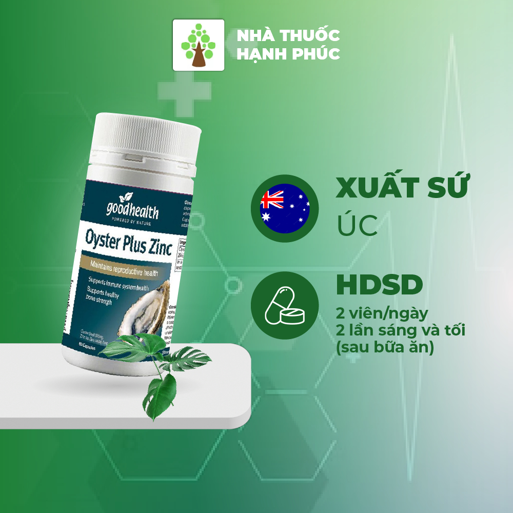 TINH CHẤT HÀU OYSTER PLUS GOODHEALTH ÚC  -  TĂNG CƯỜNG THỂ LỰC CHO NAM GIỚI