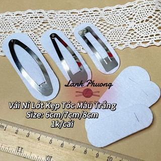Vải Nỉ Lót Kẹp Màu Trắng (1cái)