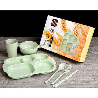 Khay Ăn Dặm Lúa Mạch 6 Chi Tiết Cho Bé