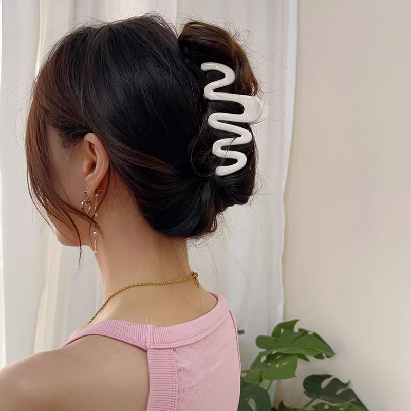 Kẹp Tóc Càng Cua Cá Mập Hình Sóng HGVN Kẹp Sau Đầu Phong Cách Hàn Quốc Dành Cho Cho Nữ
