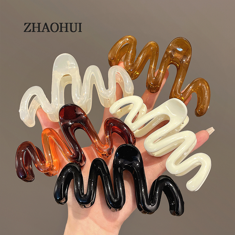 Kẹp Tóc Càng Cua Cá Mập Hình Sóng HGVN Kẹp Sau Đầu Phong Cách Hàn Quốc Dành Cho Cho Nữ