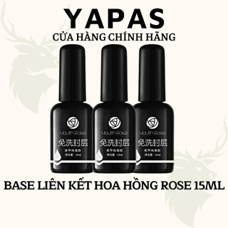 Top hoa hồng Youth Rose 15ml Yapas chính hãng, sơn top phủ bóng gel móng tay chuyên dụng cho dân làm nail