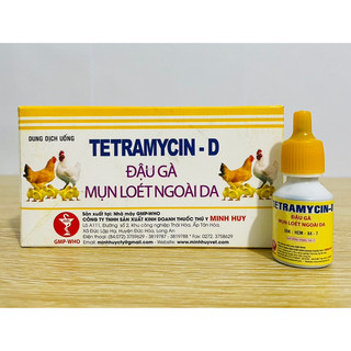 Tetramycin d chai 10ml - đậu gà, nổi trái ở gà đá