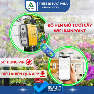 Bộ hẹn giờ tưới cây Wifi RainPoint TTV103WRF, điều khiển tưới cây tự động từ xa, Công nghệ tưới mới