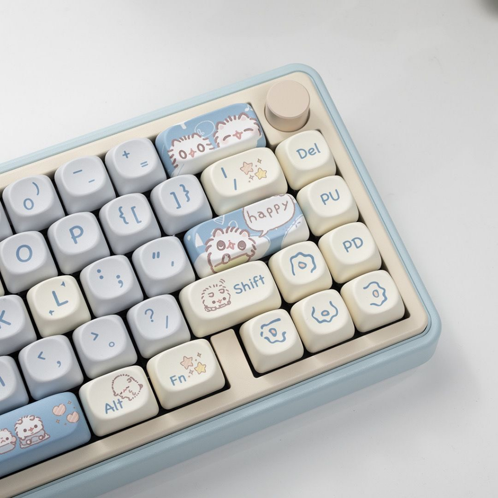 Keycap MOA nhựa PBT hình chó cute, mèo cute, Nút bàn phím cơ profile MOA