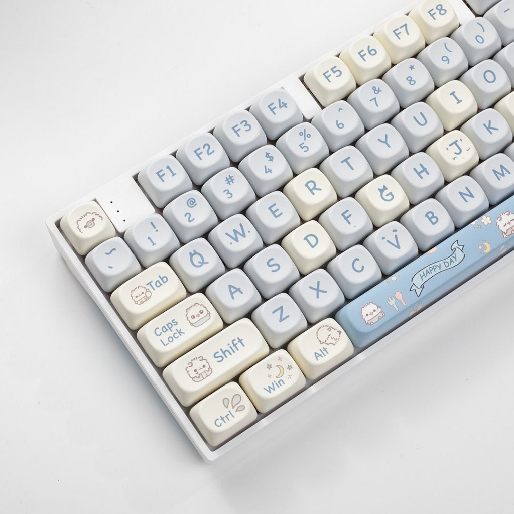 Keycap MOA nhựa PBT hình chó cute, mèo cute, Nút bàn phím cơ profile MOA