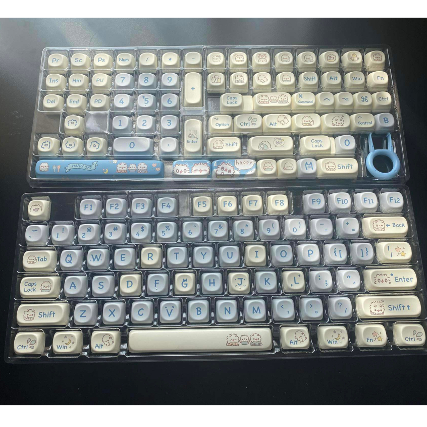 Keycap MOA nhựa PBT hình chó cute, mèo cute, Nút bàn phím cơ profile MOA