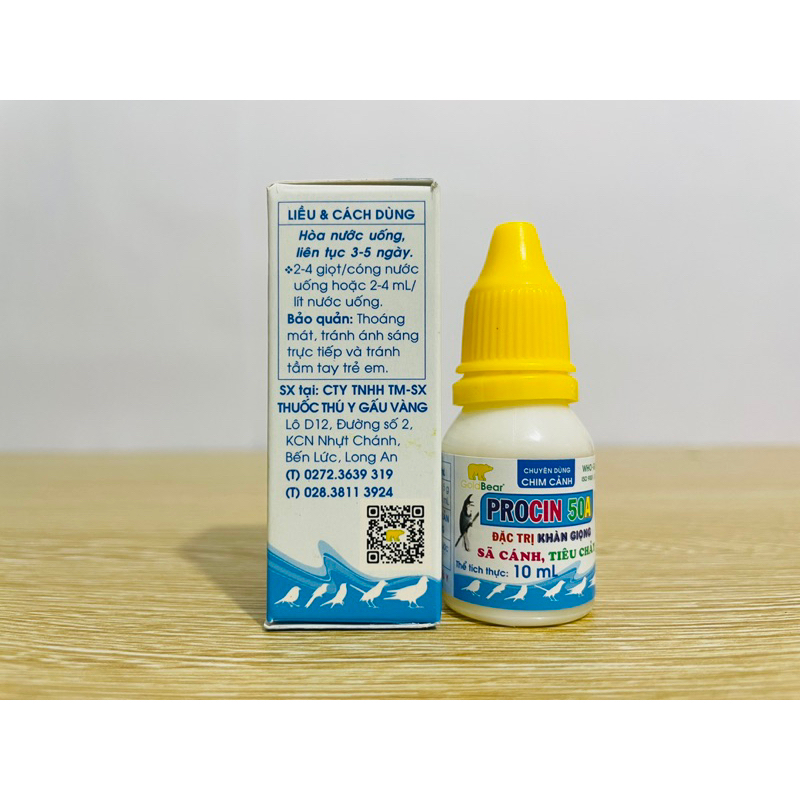 PROCIN 50A  - Dùng cho chim cảnh ủ rũ, khàn giọng, sã cánh, tiêu chảy