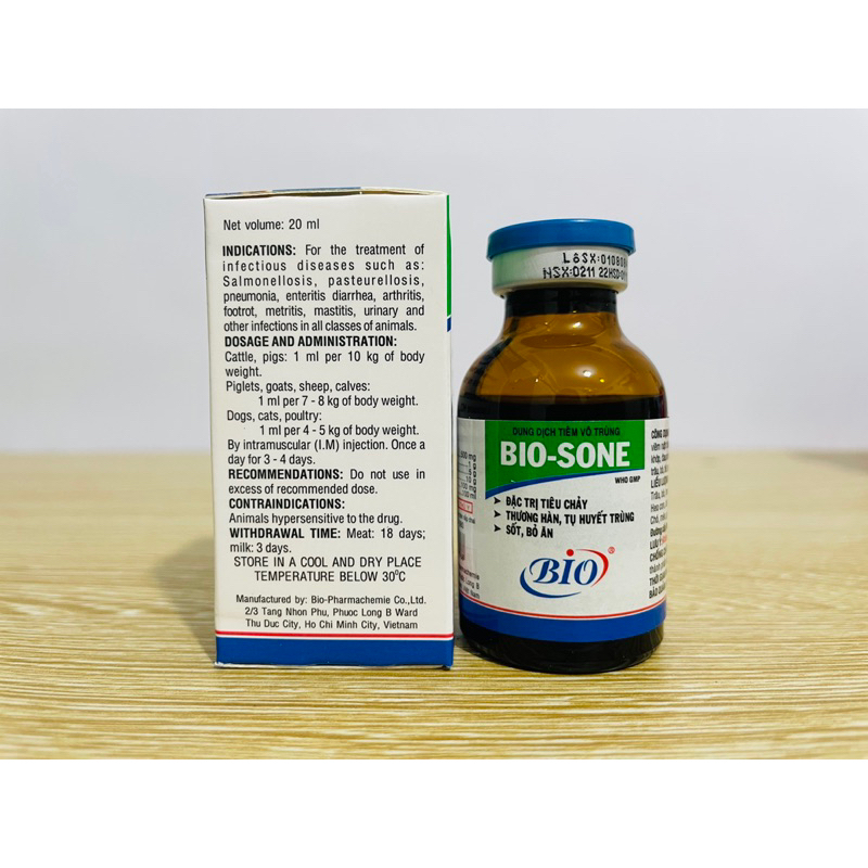 BIO-SONE  - Dùng cho vật nuôi sốt, bỏ ăn