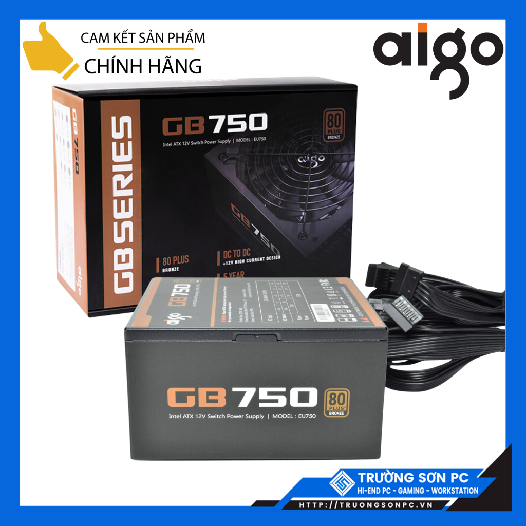 Nguồn Máy Tính AIGO GB550 550W | GB650 650W | GB750 750W | 80 PLus Bronze - Nguồn Aerocool VX PLUS 500 500W