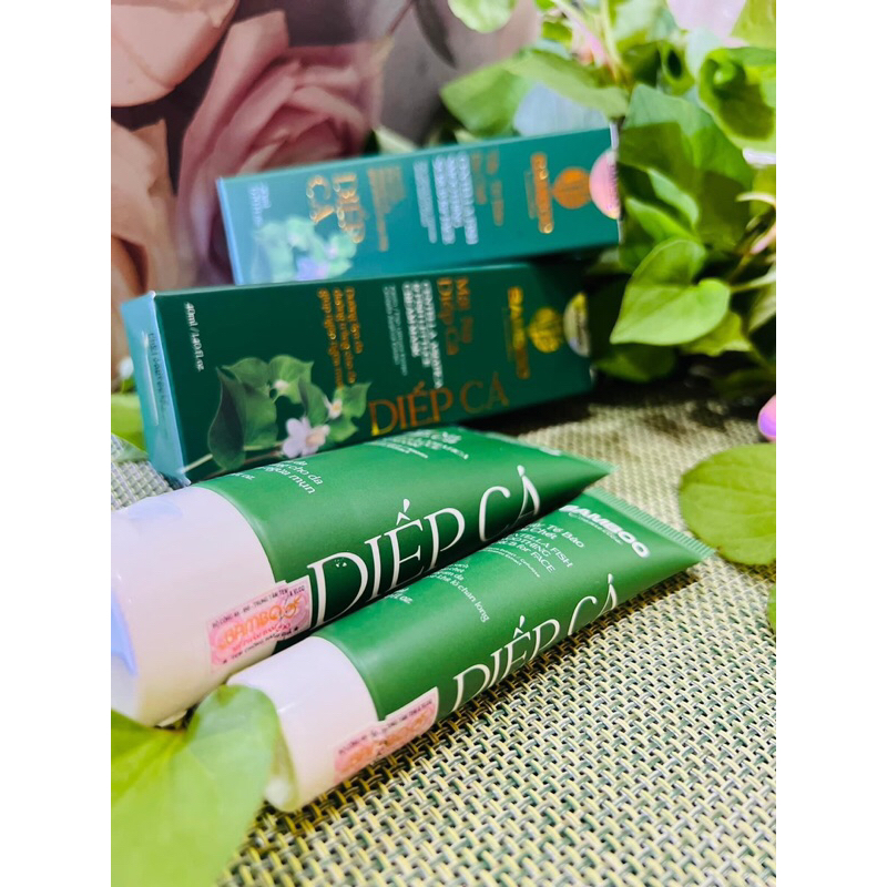 Combo Mash nhiếp cá và rau má Tẩy da chết mặt Bambo