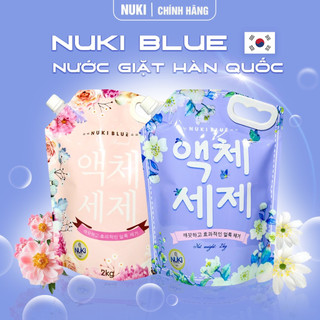 8 túi nước giặt nuki blue 2kg giá sỉ