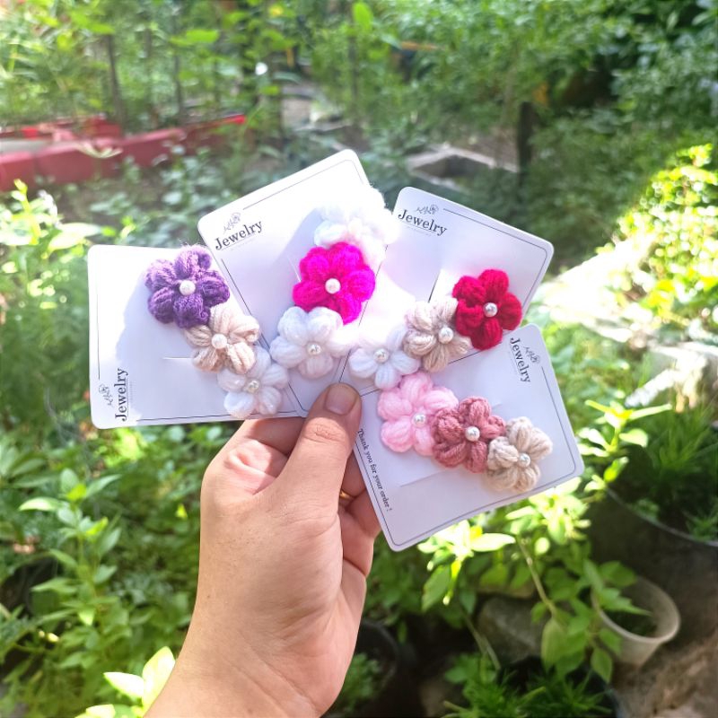 Kẹp mái len hoa nổi /JENDYCIII/