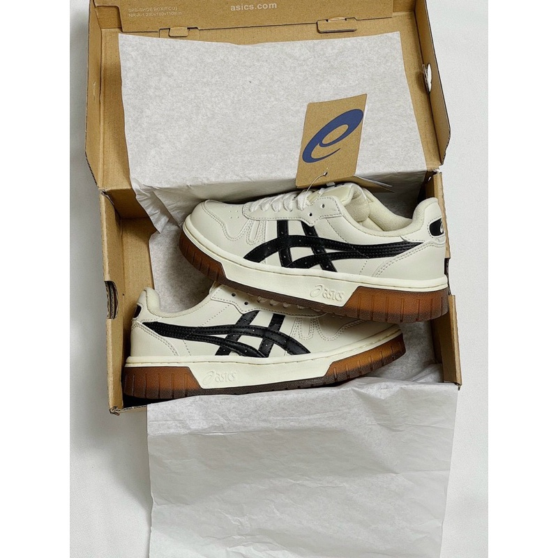 Giày Thể Thao Asics Court MZ Cream Black Gum Full Box. Giày Asics bản Cao Cấp Full Phụ Kiện Size 36-43