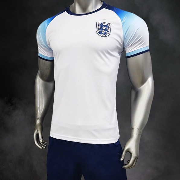 Áo bóng đá in tên số, đồ đá banh tuyển Anh WC 2022, áo bóng đá thun lạnh, không nhăn không xù lông HUNGSPORT TN