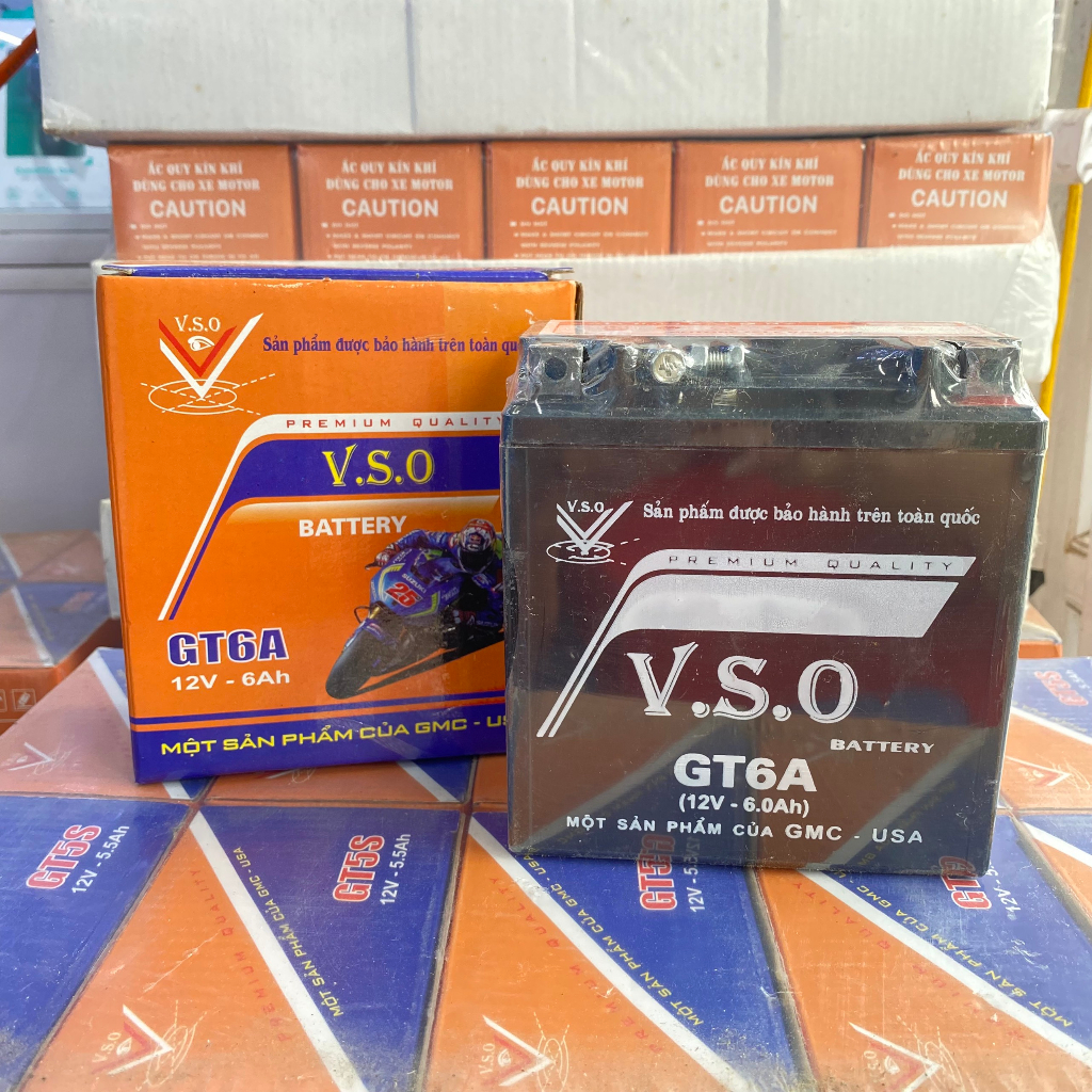 Bình ắc quy V.S.O GT6A (12V-6Ah)- hàng chính hãng