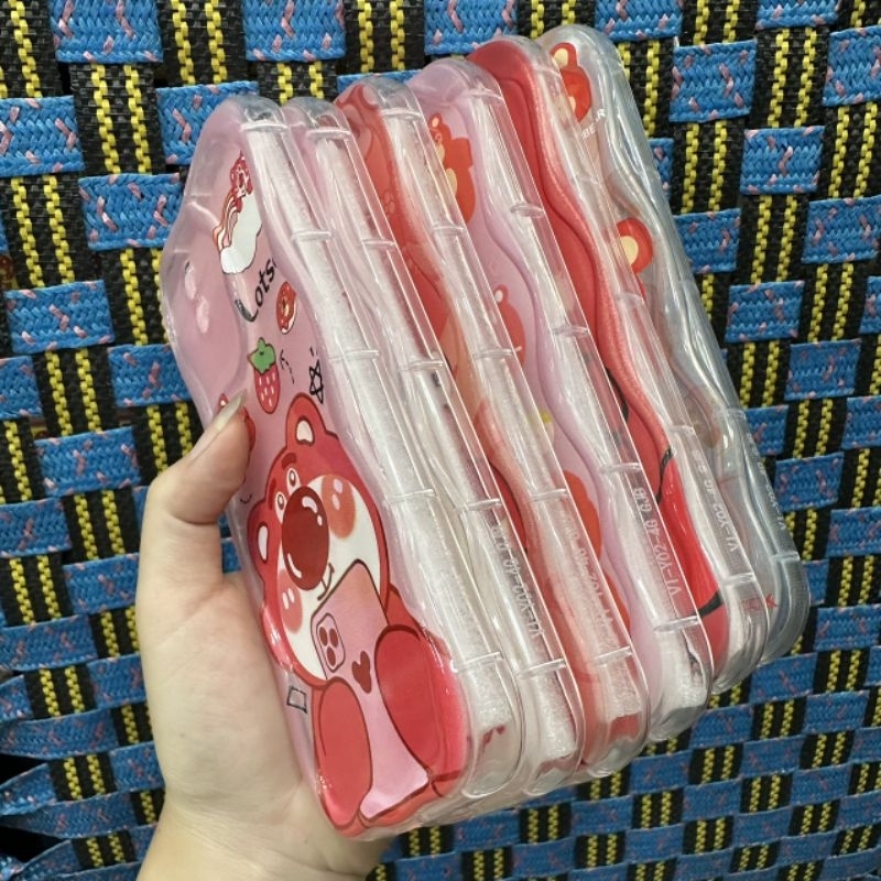 Case ốp lưng Vivo Y02 4G / Y02A / Y02T dẻo viền trong gấu dâu lotso siêu dễ thương bảo vệ camera