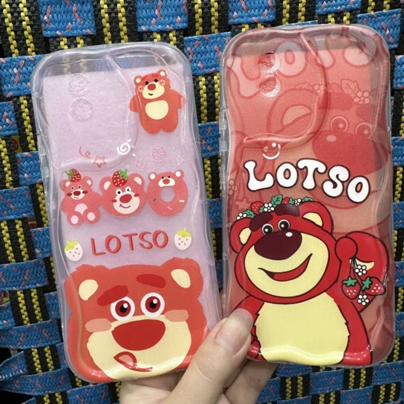 Case ốp lưng Vivo Y02 4G / Y02A / Y02T dẻo viền trong gấu dâu lotso siêu dễ thương bảo vệ camera