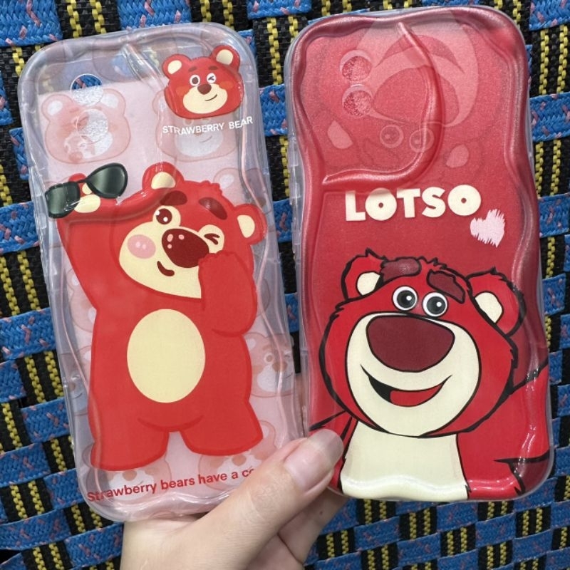 Case ốp lưng Vivo Y02 4G / Y02A / Y02T dẻo viền trong gấu dâu lotso siêu dễ thương bảo vệ camera