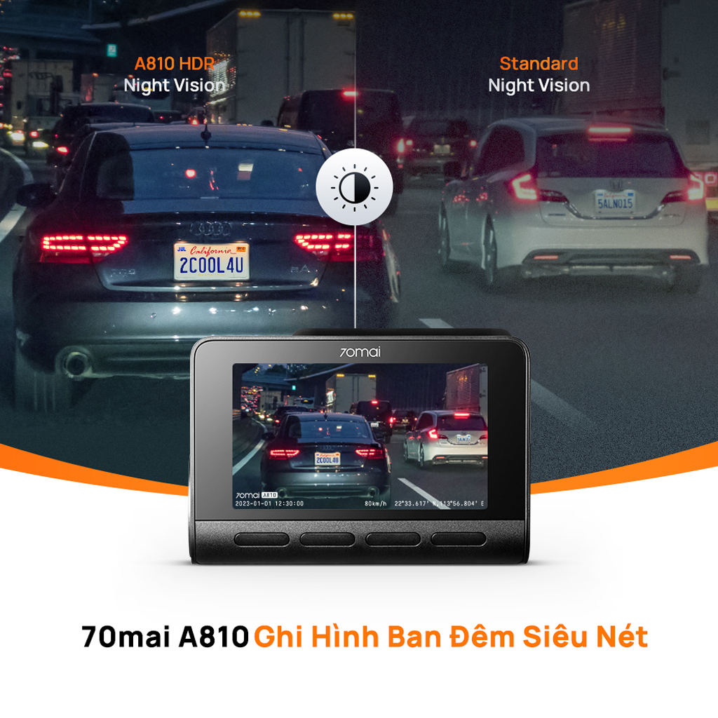 70mai Dash Cam A810 4K | Camera Hành Trình Phát Hiện Chuyển Động AI ,Hỗ Trợ Định Vị GPS | BigBuy360 - bigbuy360.vn