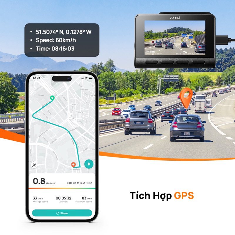 70mai Dash Cam A810 4K | Camera Hành Trình Phát Hiện Chuyển Động AI ,Hỗ Trợ Định Vị GPS | BigBuy360 - bigbuy360.vn