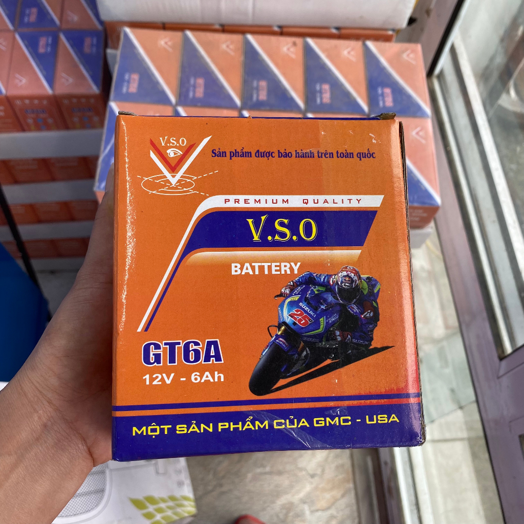 Bình ắc quy V.S.O GT6A - hàng chính hãng GMC-USA