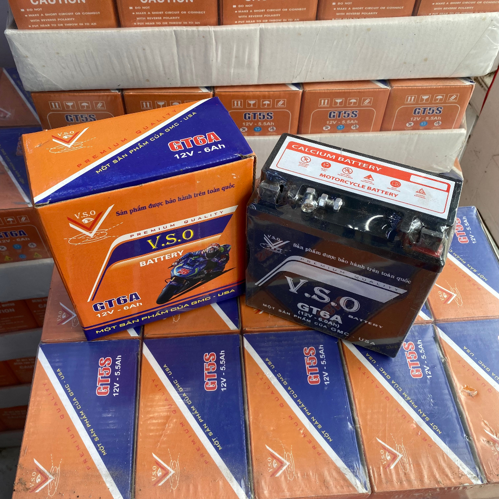 Bình ắc quy V.S.O GT6A - hàng chính hãng GMC-USA