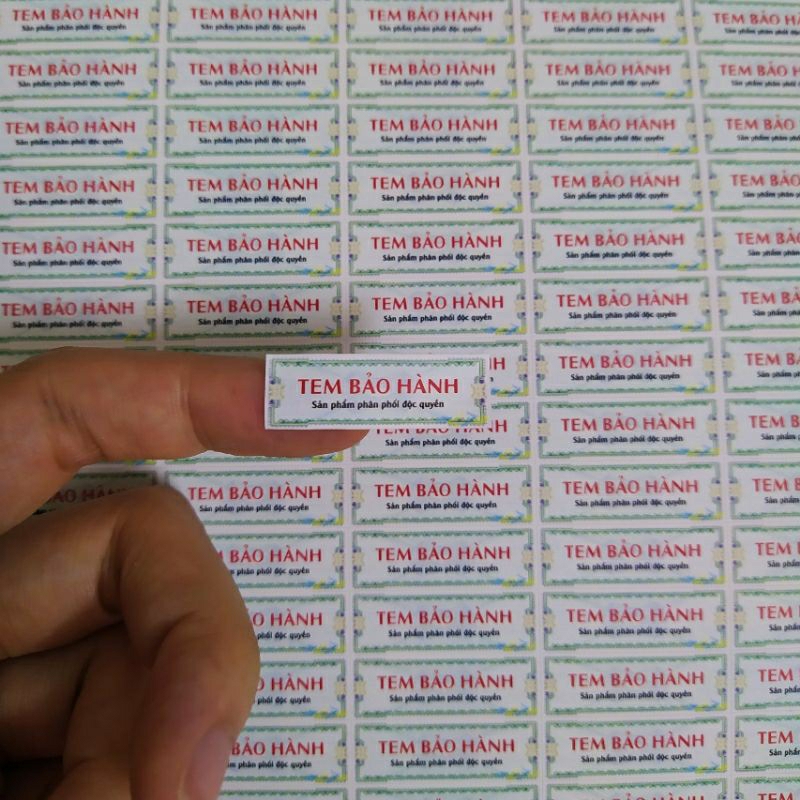 Tem Bảo Hành Decal Vỡ 3x1cm