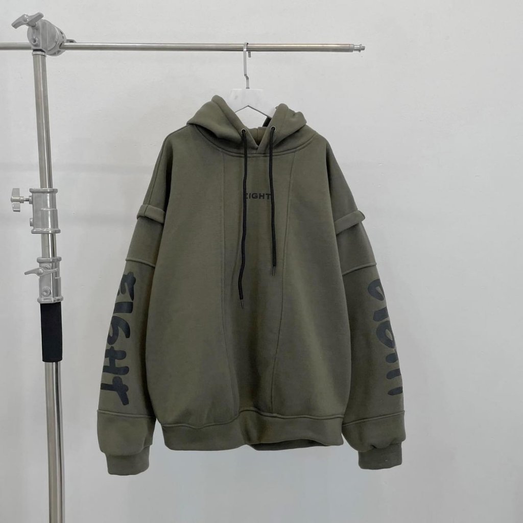 Áo khoác HOODIE EIGHT chữ phía trước và tay áo UNISEX – HARLEY STORE SG