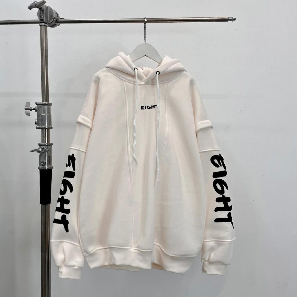 Áo khoác HOODIE EIGHT chữ phía trước và tay áo UNISEX – HARLEY STORE SG