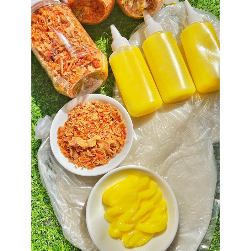 Set Bánh Tráng Phơi Sương Kèm Hành Phi Muối Tép Tặng Kèm Bơ Trứng Siêu Béo