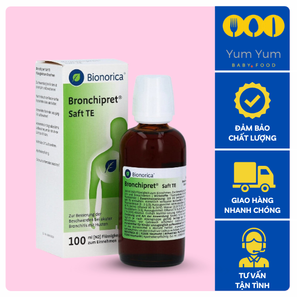Siro Ho Đờm Phế Quản Bronchipret Saft TE Bionorica 💥 CHÍNH HÃNG 💥 Siro Ho Nội Địa Đức Cho Bé Từ 1 Tuổi - 100ML