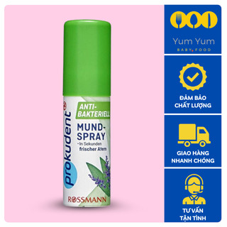 Xịt thơm miệng kháng khuẩn Dontodent/ Prokudent 💥 CHÍNH HÃNG 💥 Xịt kháng khuẩn khử mùi, thơm mát 15ml nội địa Đức