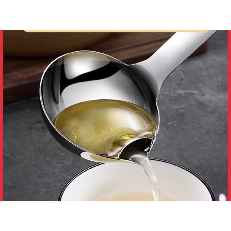 Muôi lọc tách dầu mỡ, muôi canh rót nghiêng tách dầu mỡ