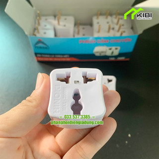 Phích cắm điện, ổ cắm điện chia chuyển đổi từ ổ cắm 2 chấu thành ổ cắm 3 chấu