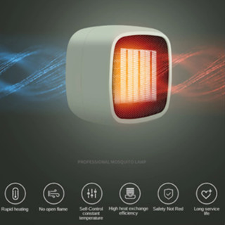 Máy sưởi vuông để bàn mini, Quạt sưởi di động không ồn ào, Sưởi ấm bằng gốm PTC