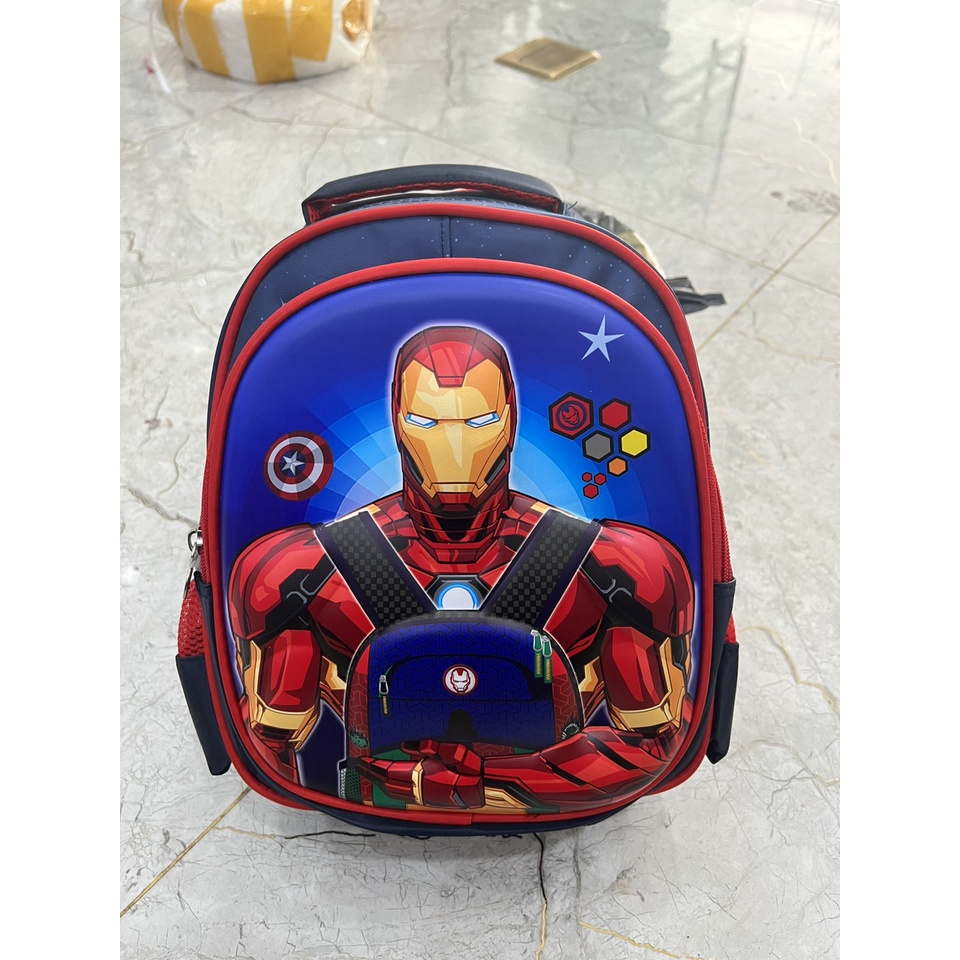 Ba lô mẫu giáo cho bé nam và nữ. Cặp, Balo nhà trẻ 3D nổi hoạ tiết Lissa, Siêu Nhân cho bé