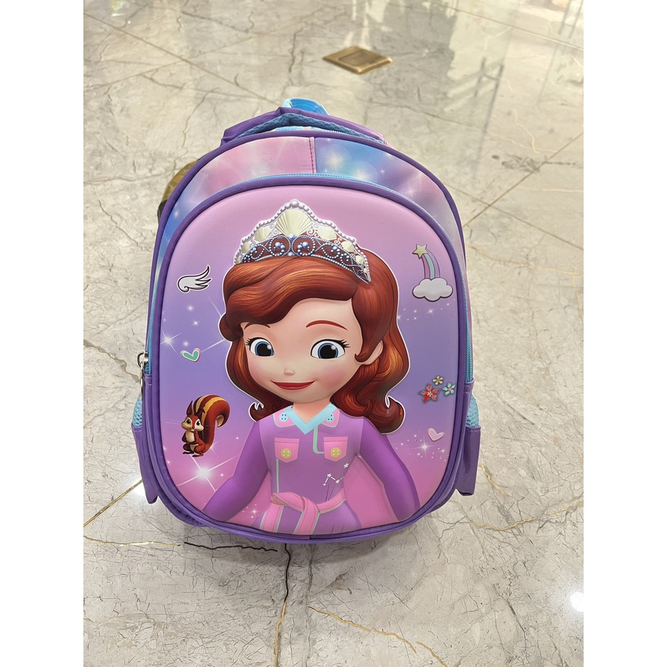 Ba lô mẫu giáo cho bé nam và nữ. Cặp, Balo nhà trẻ 3D nổi hoạ tiết Lissa, Siêu Nhân cho bé