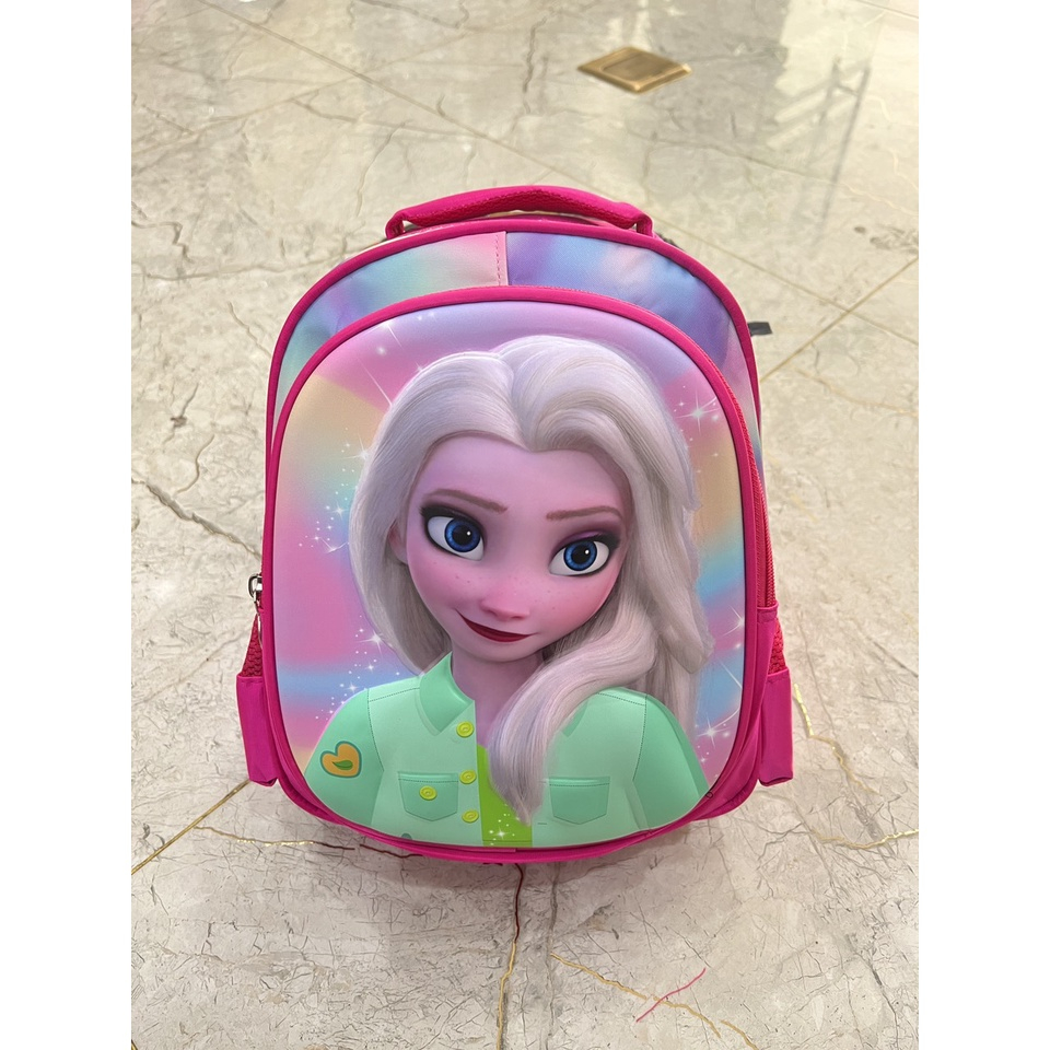 Ba lô mẫu giáo cho bé nam và nữ. Cặp, Balo nhà trẻ 3D nổi hoạ tiết Lissa, Siêu Nhân cho bé